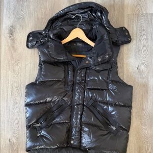 Men’s Ralph LaurenX Black Puffer Vest with Hood Size L